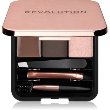 Makeup Revolution Brow Sculpt Kit zestaw do stylizacji brwi odcień Dark 2,2 g