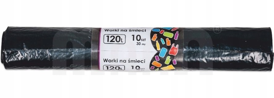 Worki na śmieci, czarne, duże 120l 10szt.