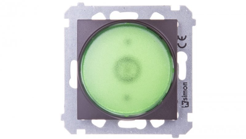 Kontakt Simon Simon 54 Sygnalizator świetlny LED zielone światło brąz mat DSS3.01/46 DSS3.01/46