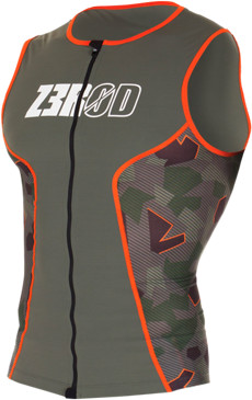 ZEROD koszulka triathlonowa RACER SINGLET zielona