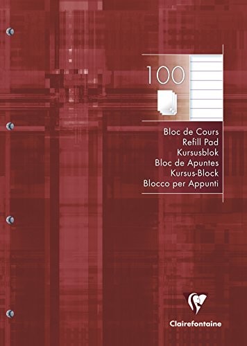 Clairefontaine 25818C krótki blok A4, w linie, 90 g, DIN A4, 100 arkuszy 25818C