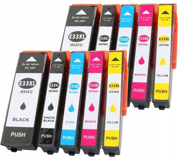 10x Tusze Do Epson XL Expression XP-530 XP-630 640