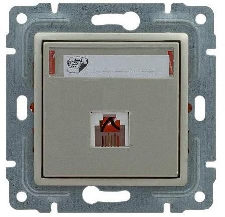 KOS Elektro System Vena satyna gniazdo telefoniczne kos_515063