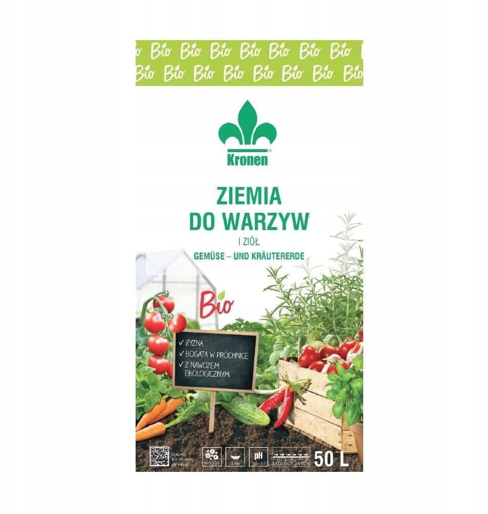 Kronen Ziemia Bio Do Ziół i Warzyw 50 L