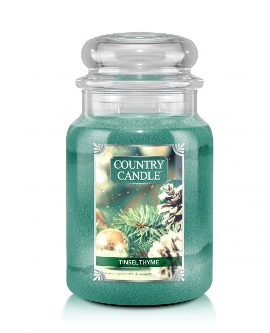 Kringle Candle COUNTRY CANDLE ŚWIECA TINSEL THYME 680G