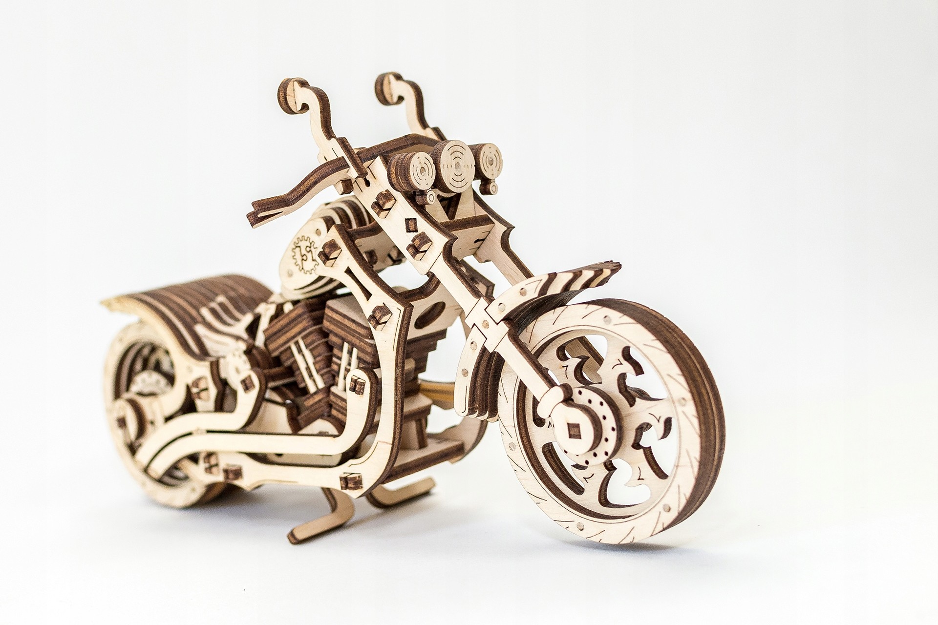 Motocykl Cruiser - drewniane mechaniczne puzzle 3D