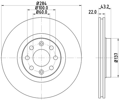 HELLA PAGID Tarcza hamulcowa PAGID 8DD355112-601