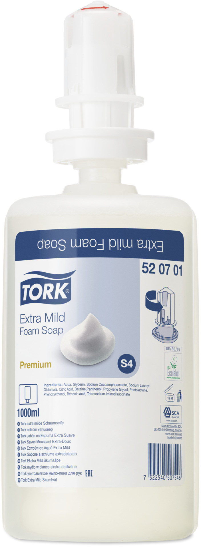 Tork mydło w piance ekstradelikatne 520701 1L