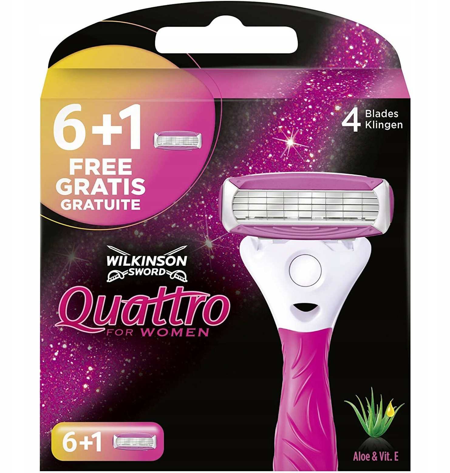 Wilkinson 7x Wkłady Nożyki Quattro for Women