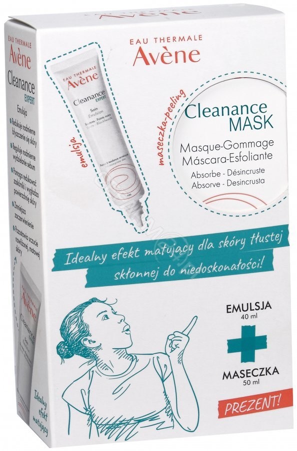Avene Cleanance Expert promocyjny zestaw emulsja 40 ml + maseczka peeling 50 ml GRATIS!