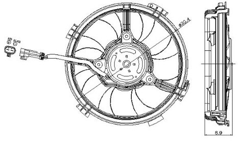 NRF Wentylator, chłodzenie silnika NRF 47405