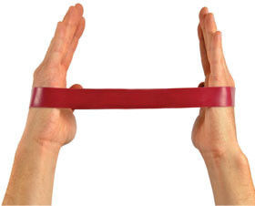 Taśma Loop - Guma do ćwiczeń w kształcie pętli - opór średni (czerwona)
