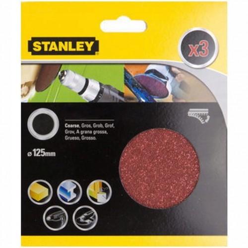 Stanley KRĄŻEK ŚCIERNY 3 SZT 125 MM P80 STA32072 STA32072-XJ