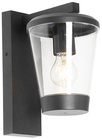 QAZQA Nowoczesny kinkiet zewnętrzny czarny IP44 - Joren