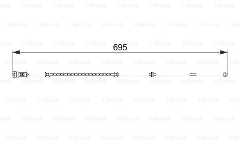 Bosch Styk ostrzegwaczy, zużycie okładzin hamulcowych 1 987 474 585