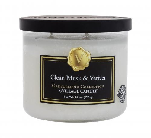 Village Candle Gentlemens Collection Clean Musk & Vetiver świeczka zapachowa 396 g dla mężczyzn