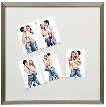 Deknudt Frames Deknudt ramki s41vd1 tablica magnetyczna magnesy i 50 X 50 tablica magnetyczna Srebrny z 10 białych magnesy Magneetbord EN magnesy tworzywa sztucznego S41VD1-M-50.0X50.0