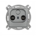 Karlik Mechanizm gniazda abonenckiego RTV przelotowego 9dB srebrny metalik MINI 7MG9P