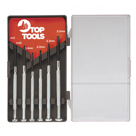 Top Tools Wkrętaki precyzyjne, zestaw 6 szt. TOP-39D193