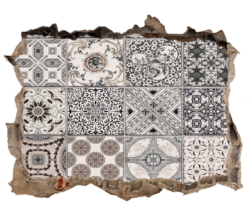 Wallmuralia.pl Fototapeta dziura na ścianę Ceramiczne płytki