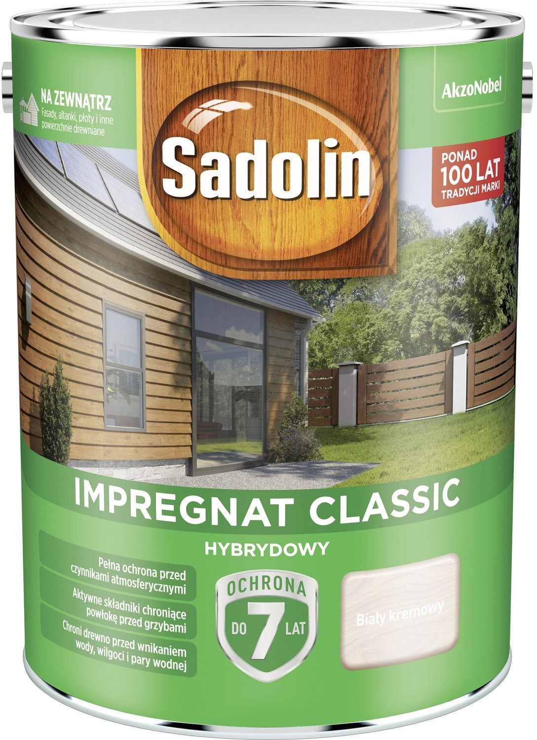 Фото - Лаки й лазурі Sadolin Impregnat hybrydowy  Classic biały kremowy 4,5l 