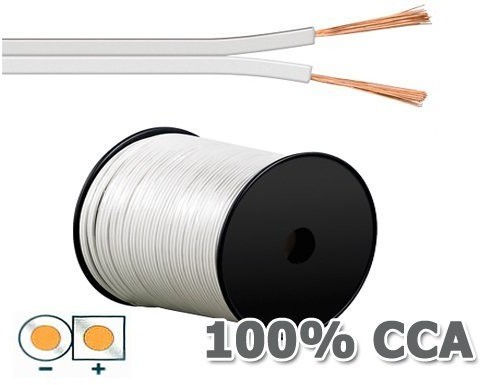 MANAX Manax kabel do głośników Box kabel 2 X 0,75 MM CCA Biały rolka 50 m