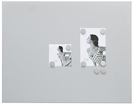 Deknudt Frames Deknudt ramki s58mn3 tablica magnetyczna magnesy i 40 X 50 magnes na ścianę mat srebrny + 8 okrągłe magnesy Metal Magneetbord EN magnesy S58MN3-40.0X50.0