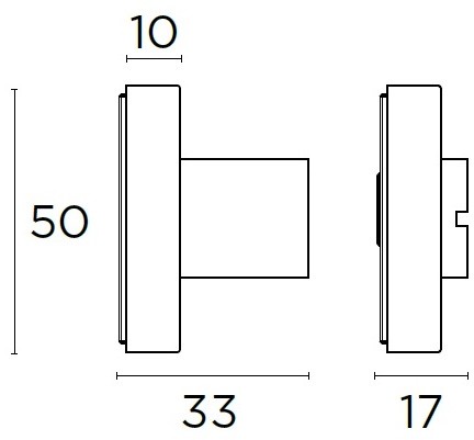 CONVEX Rozeta kwadratowa CONVEX QR5 mosiądz matowy WC 15-414