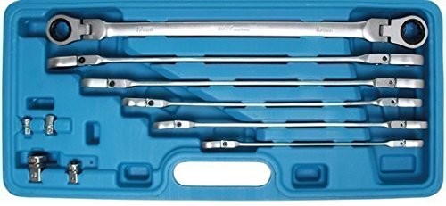 BGS , 8  19 MM, 10-częściowy zestaw podwójny klucz przegubowy z grzechotką, 1 sztuki, 1541