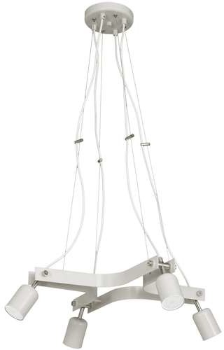 Luminex Lampa wisząca Damasco 8973 lampa sufitowa zwis 5x8W GU10 jasny szary