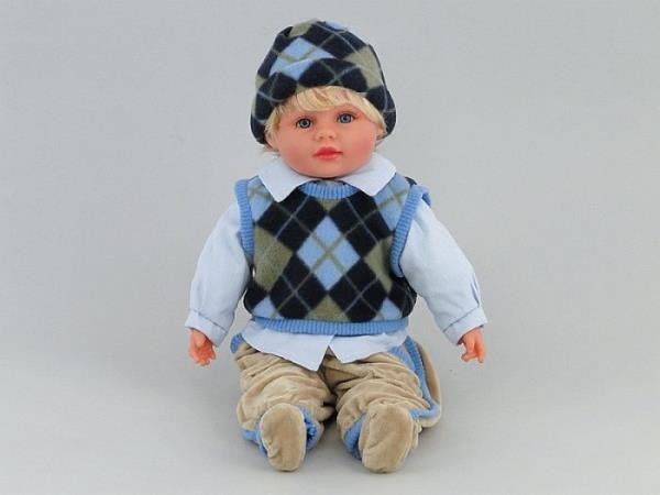 Adar Lalka bobas chłopiec z dźw.w worku 45cm 417649