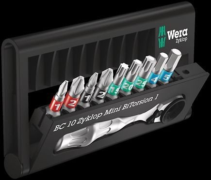 Wera Zestaw Bit-Check 10 Zyklop Mini BiTorsion 1 grzechotka z bitami 05057418001 05057418001