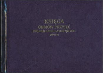 Firma krajewski Księga odmów przyjęć i porad ambulatoryjnych [Mz/Ks-4] Mz/Ks-4