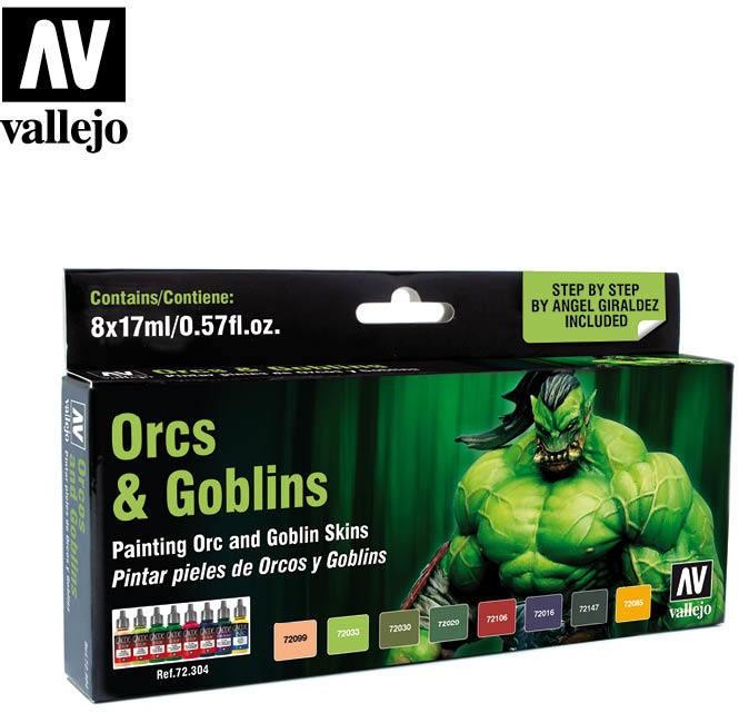 Vallejo Game Color Zestaw 8 farb - Orcs & Goblins by Angel Giraldez Vallejo 72304