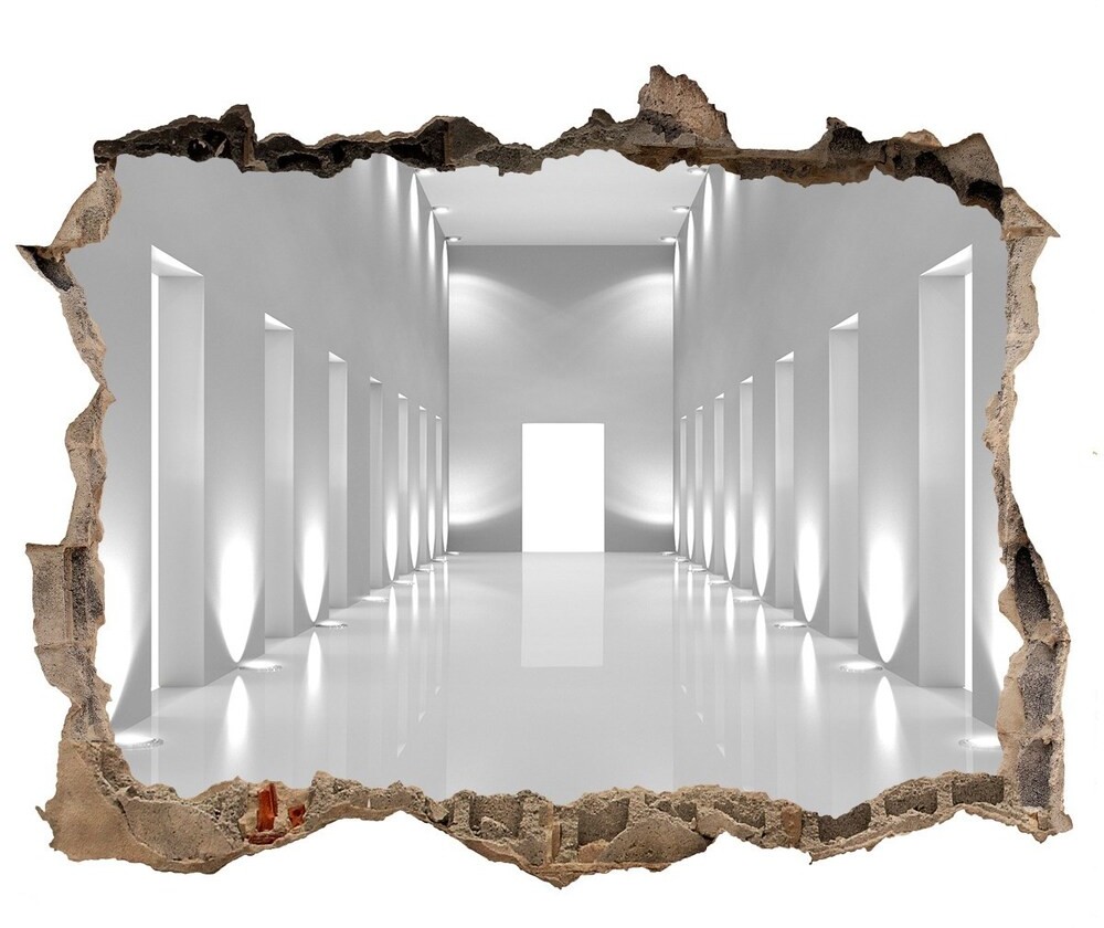 Wallmuralia.pl Samoprzylepna dziura ścienna 3D Korytarz