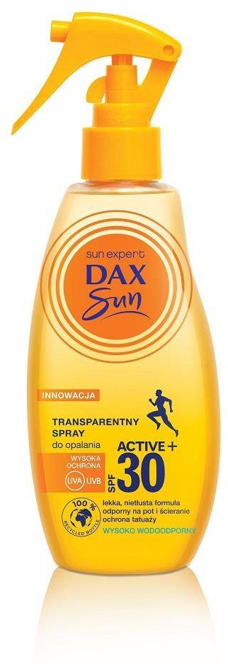 Dax Sun Sun transparentny spray do opalania Active+ SPF30 200ml 109725-uniw