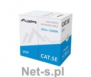 Lanberg kabel instalacyjny UTP kat 5e drut CCA 305m szary (LCU5-10CC-0305-S)