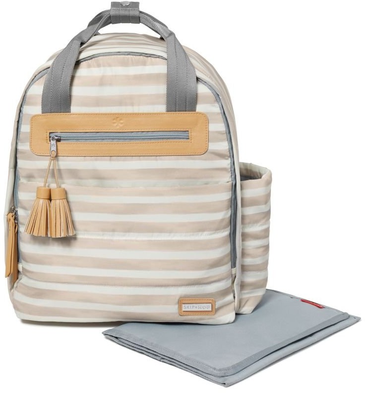 Skip Hop Riverside, Plecak do wózka, Oyster Stripe