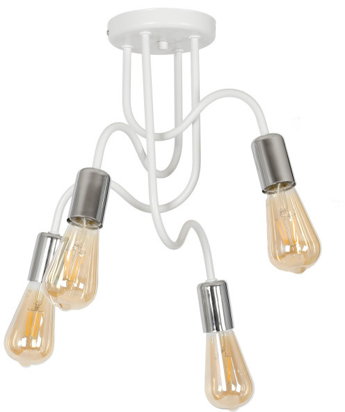 Luminex Plafon Dow 4 4xE27 biały/chrom 8075