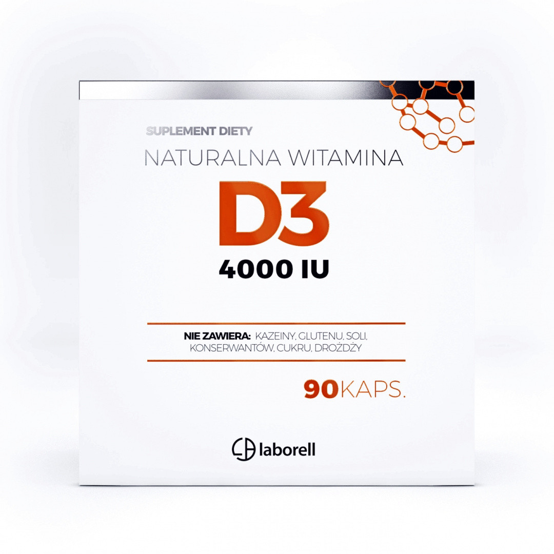 LABORELL NATURALNA WITAMINA D3 4000 IU 90kaps| DLA SENIORÓW