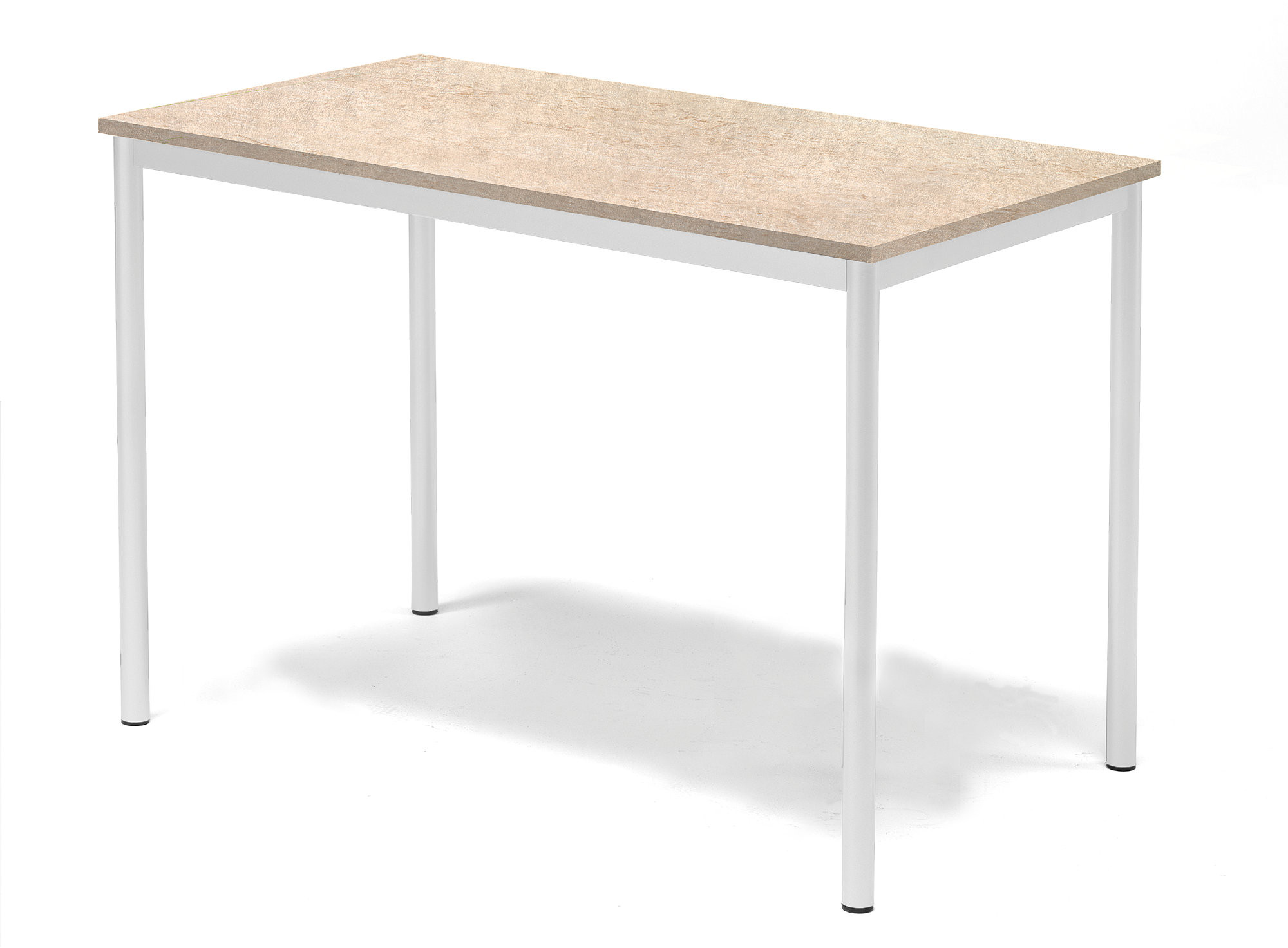 AJ Produkty Biurko SONITUS, 1200x700x760 mm, beżowe linoleum, biały