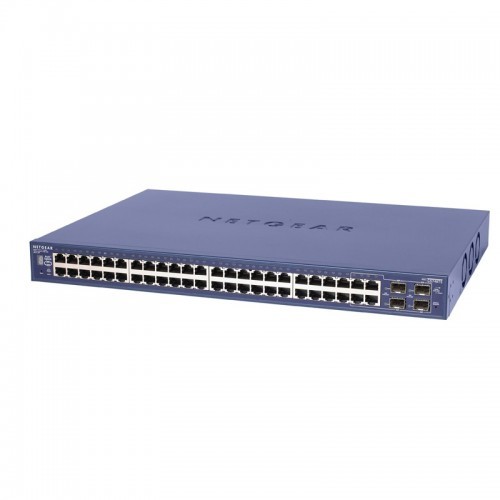 Netgear 48x 10/100/1000 port with 2 dedicated and 2 Combo SFP ports (GUI-based Web Management, VLAN, QoS, Security, Static Routing, IGMP snooping) GS748T-500EUS