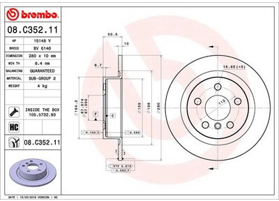 BREMBO 08.C352.11 08.C352.11