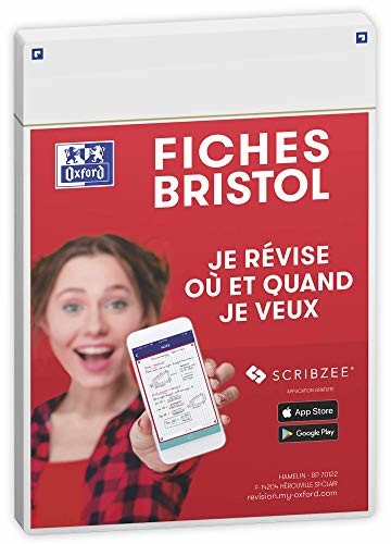 Oxford Oxford Revision 2.0 fiszki, A5 (14,8 x 21 cm), jednokolorowe, białe, 50 sztuk 400133980