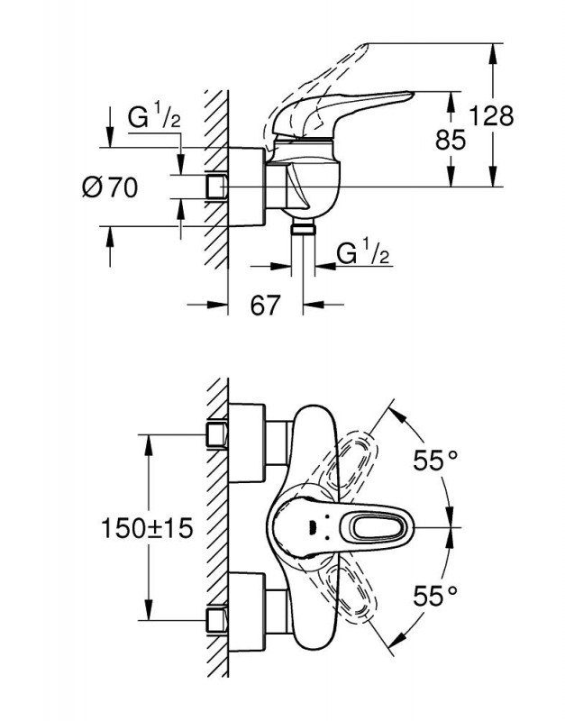 Grohe Eurostyle chrom 33590003