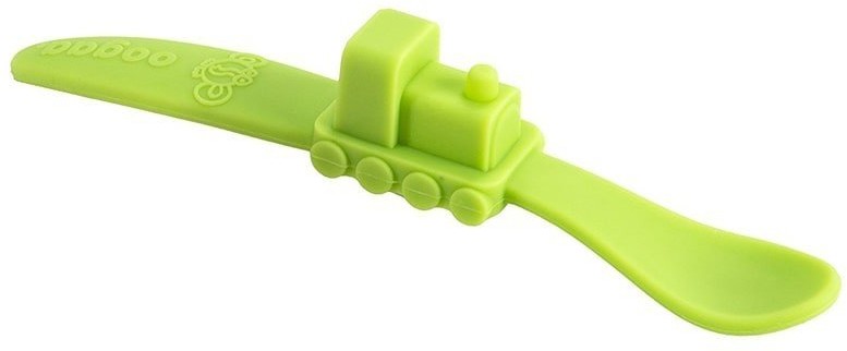 oogaa oogaa Green Train silikonowa łyżeczka do karmienia
