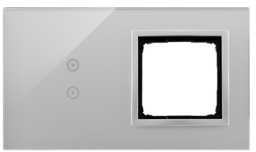 Simon Panel dotykowy Simon 54 Touch DSTR230/71 2 moduły 2 pola dotykowe pionowe otwór na osprzęt Simon 54 srebrna mgła DSTR230/71