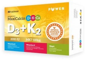 Puwer Polska Sp. z o.o. Puwer Polska Sp z o.o MaxiCalcin D+K+Ca 60 tabletek 3415561
