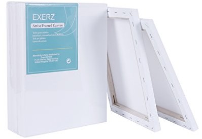 Exerz Płótno malarskie  6 sztuk /24 x 30 cm 280 gsm / wstępnie naprężone 100% bawełna / czyste / potrójnie gruntowane / bez kwasu / średnioziarniste / grubość 0,3 cm E5309