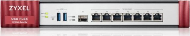ZyXEL USG Flex Firewall 7 Gigabit user-definable ports 1xSFP 2xUSB with 1 Yr UTM bundle